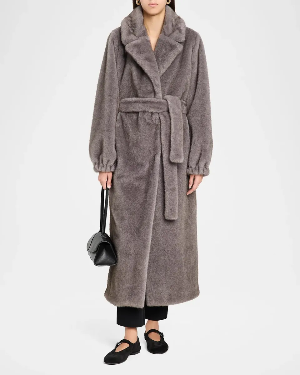 The Garment Bianchi Faux-Fur Tie-Waist Coat | Thumbnail 2 The Garment Bianchi Faux-Fur Tie-Waist Coat | Thumbnail 2