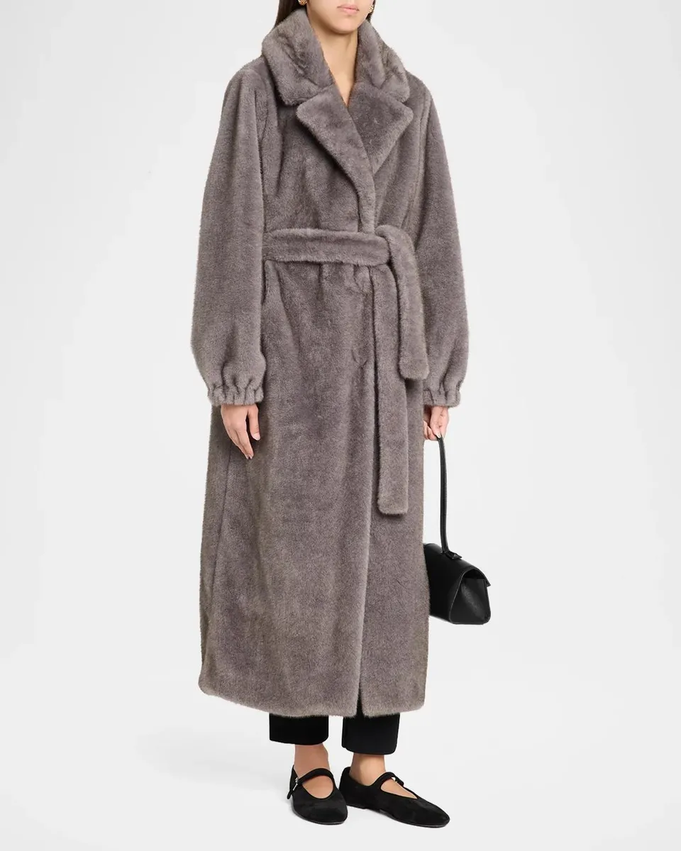 The Garment Bianchi Faux-Fur Tie-Waist Coat | Thumbnail 4 The Garment Bianchi Faux-Fur Tie-Waist Coat | Thumbnail 4