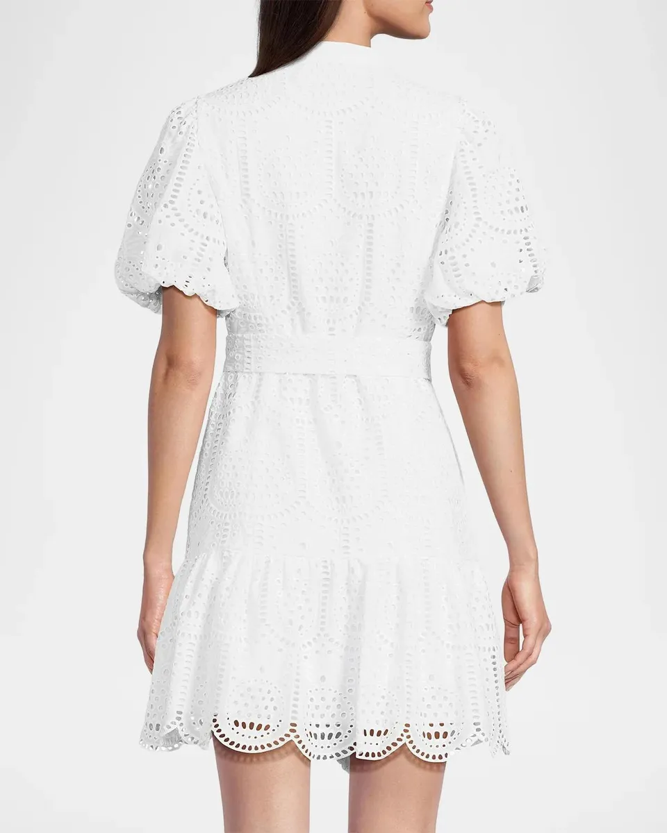 Lilly Pulitzer Cotton Tie-Waist Puff-Sleeve Minidress | Thumbnail 3 Lilly Pulitzer Cotton Tie-Waist Puff-Sleeve Minidress | Thumbnail 3