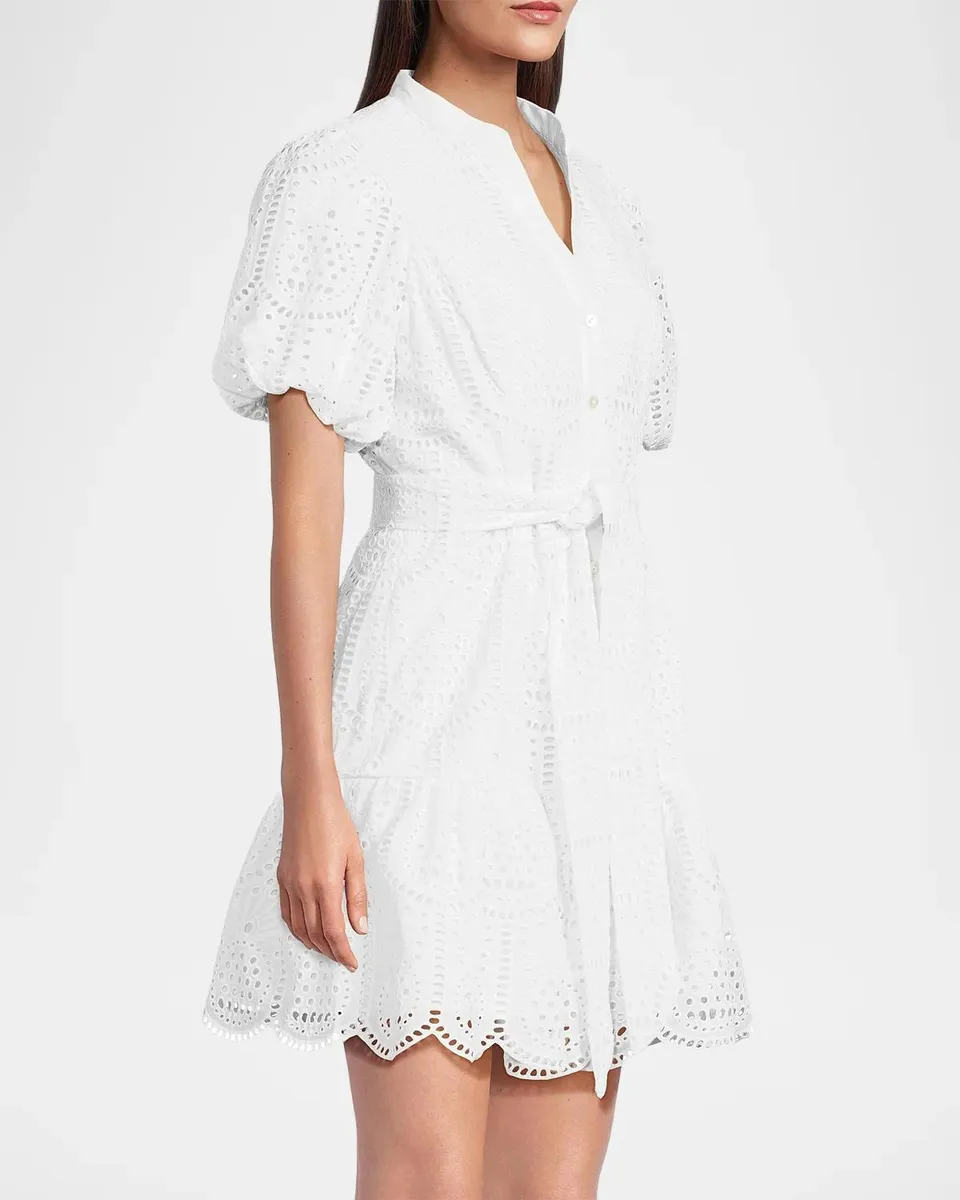 Lilly Pulitzer Cotton Tie-Waist Puff-Sleeve Minidress | Thumbnail 6 Lilly Pulitzer Cotton Tie-Waist Puff-Sleeve Minidress | Thumbnail 6