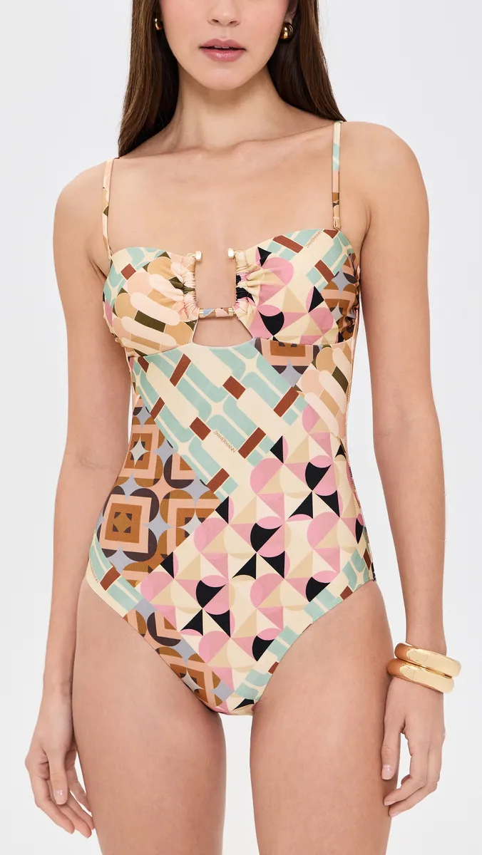 Zimmermann Fairlight Enamel Trim One Piece | Thumbnail 5