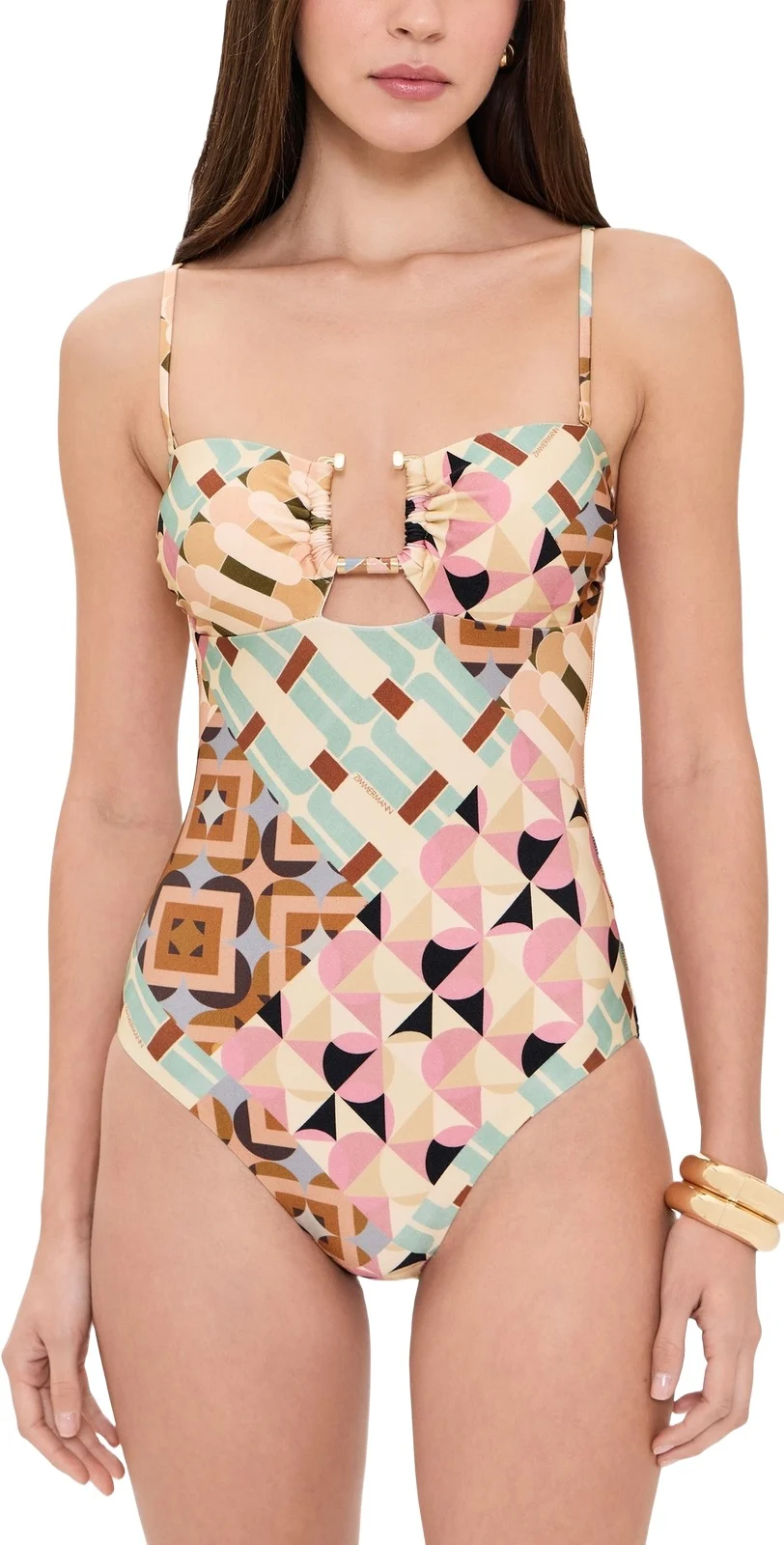 Zimmermann Fairlight Enamel Trim One Piece