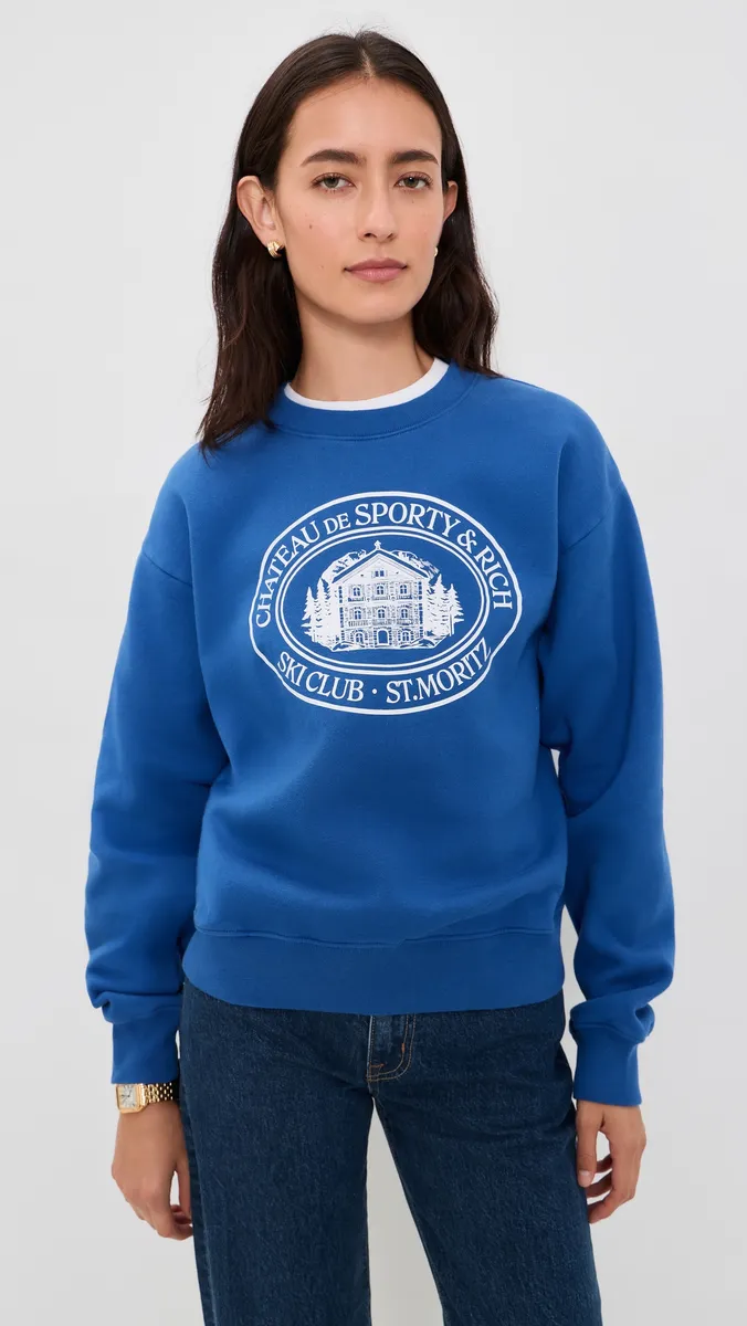 Sporty & Rich Chateau Crew Neck Sweater | Thumbnail 2