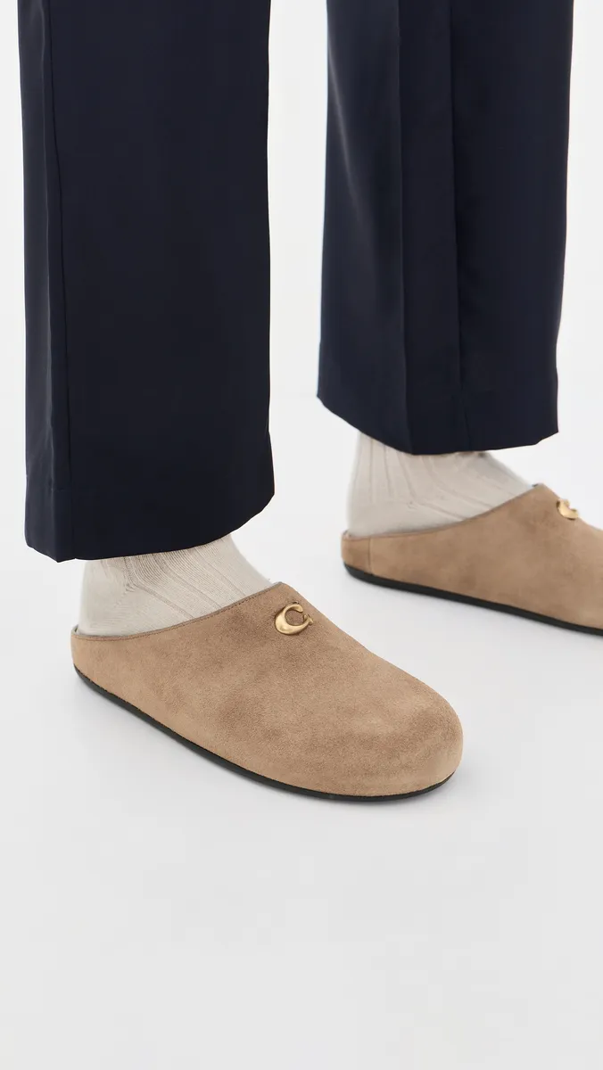 Coach Sculpted C Soft Suede Mules | Thumbnail 3