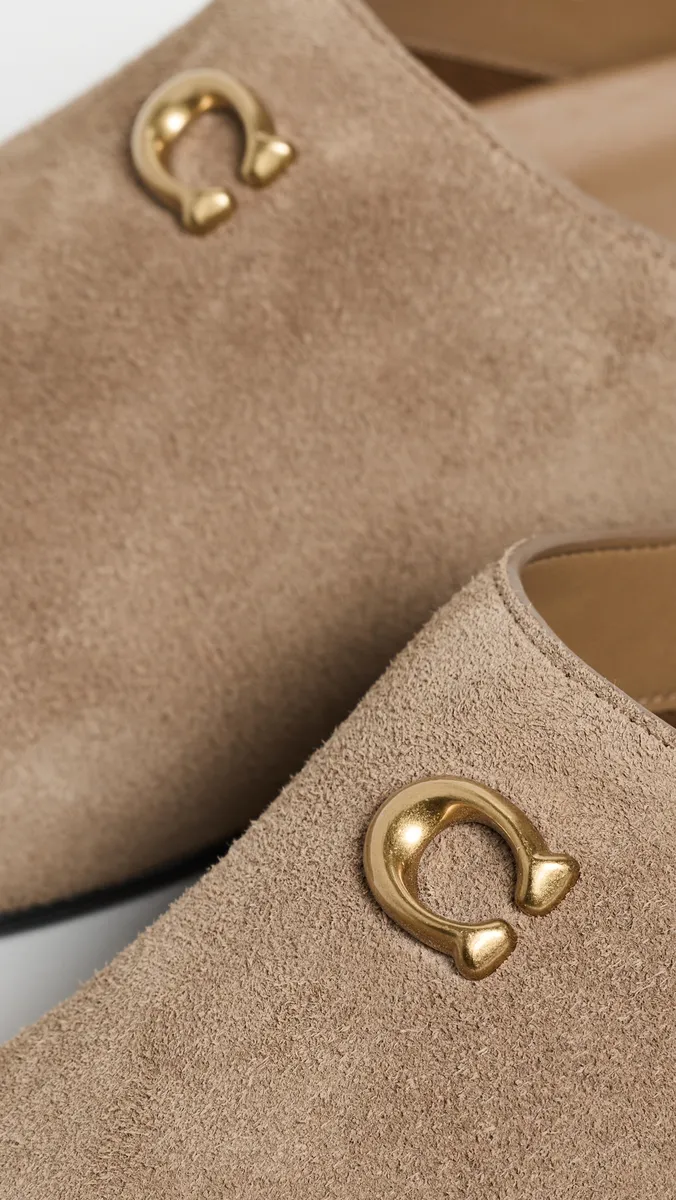 Coach Sculpted C Soft Suede Mules | Thumbnail 6
