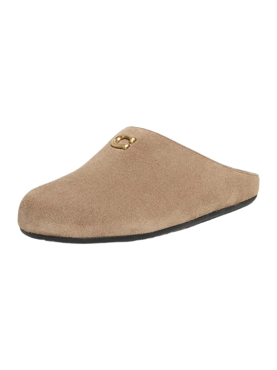 Coach Sculpted C Soft Suede Mules