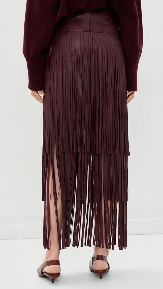 L'Agence Karoline Maxi Fringe Skirt | Thumbnail 3