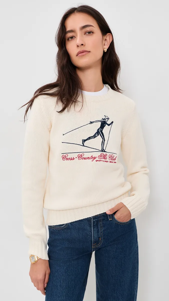 Sporty & Rich Cross Country Knitted Sweater | Thumbnail 2