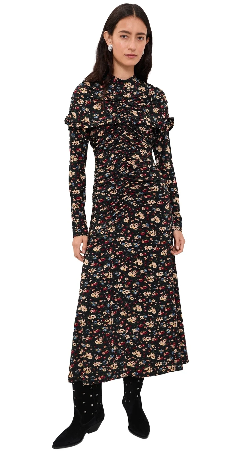 Kaiya Floral Ruffle Midi Dress Kaiya Floral Ruffle Midi Dress