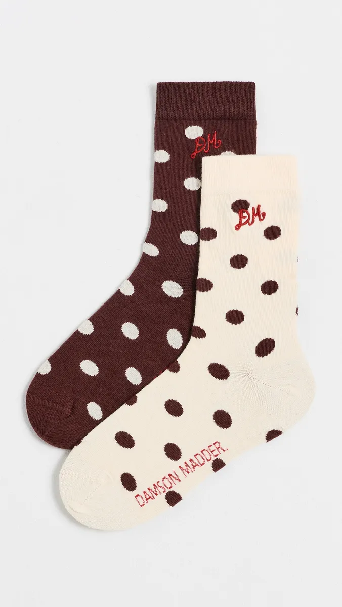 Damson Madder Spot Socks 2-Pack | Thumbnail 2 Damson Madder Spot Socks 2-Pack | Thumbnail 2