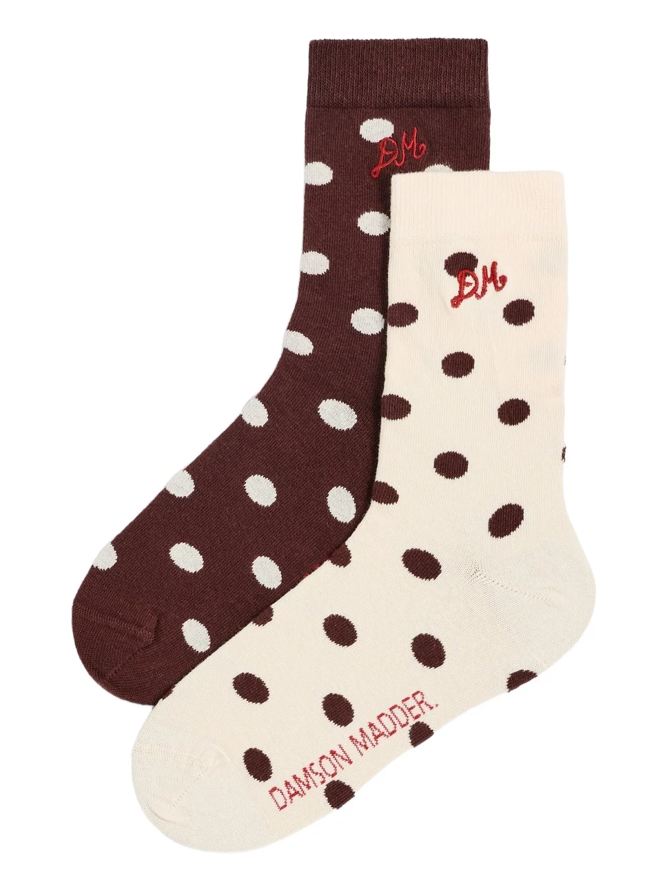 Damson Madder Spot Socks 2-Pack