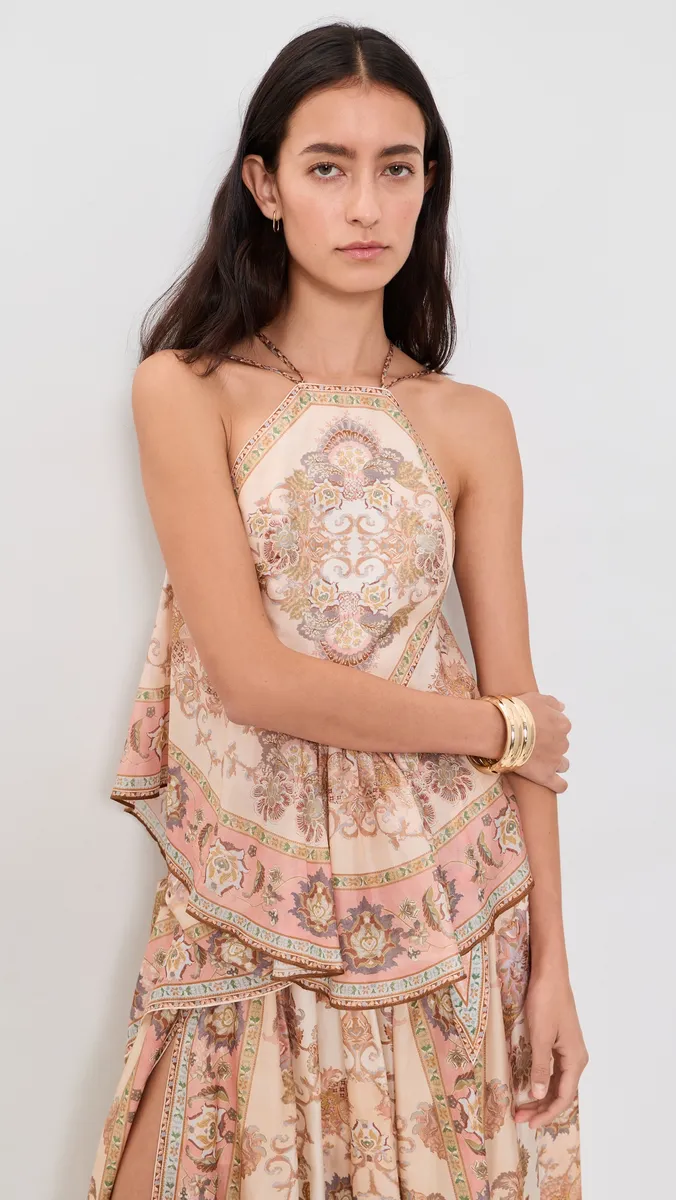 Zimmermann Echo Silk Halter Cami | Thumbnail 2
