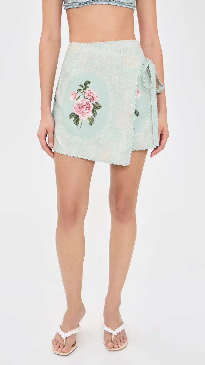 Agua by Agua Bendita Luna Nostalgia Coverup Skirt | Thumbnail 2