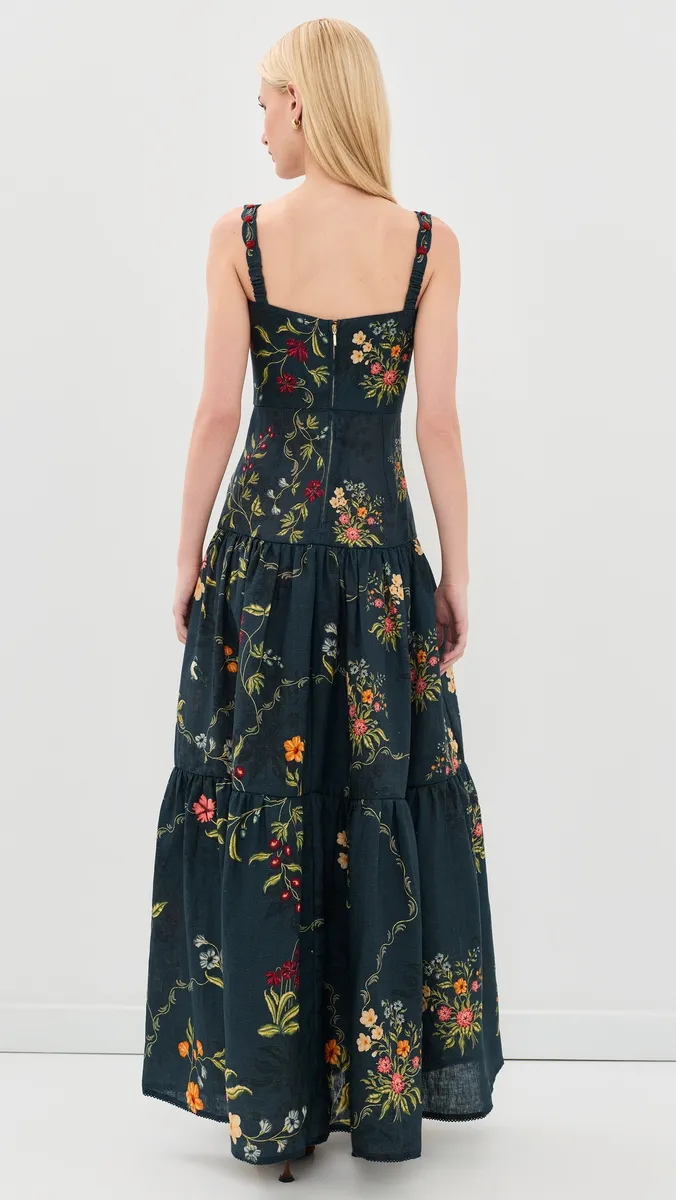 Agua by Agua Bendita Lima Isolda Linen Maxi Dress | Thumbnail 3 Agua by Agua Bendita Lima Isolda Linen Maxi Dress | Thumbnail 3