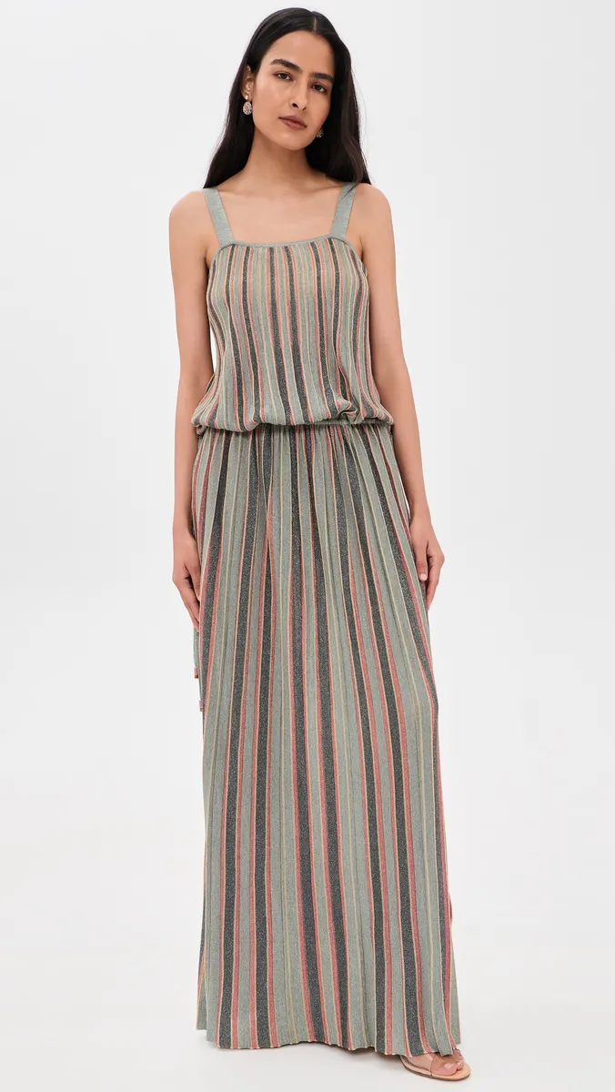 Zimmermann Echo Metallic Stripe Dress | Thumbnail 2