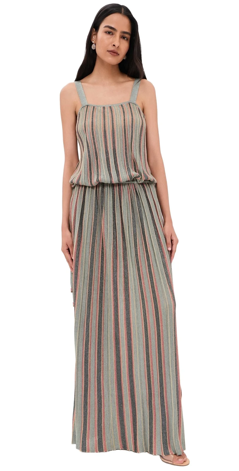 Echo Metallic Stripe Dress