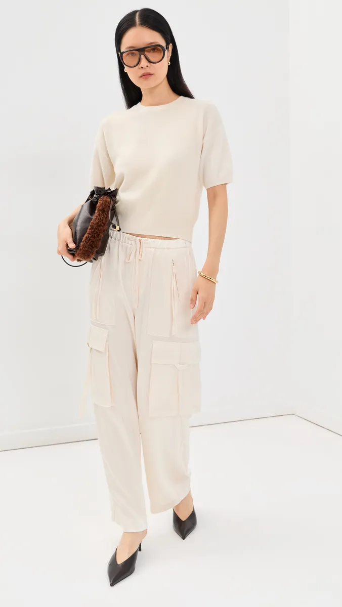 Sablyn Evie Relaxed Short Sleeve Cashmere Tee | Thumbnail 2 Sablyn Evie Relaxed Short Sleeve Cashmere Tee | Thumbnail 2