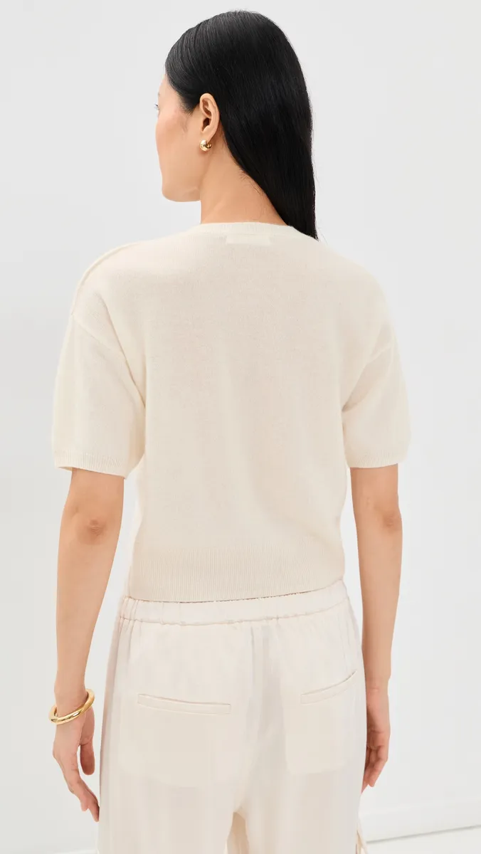 Sablyn Evie Relaxed Short Sleeve Cashmere Tee | Thumbnail 4 Sablyn Evie Relaxed Short Sleeve Cashmere Tee | Thumbnail 4