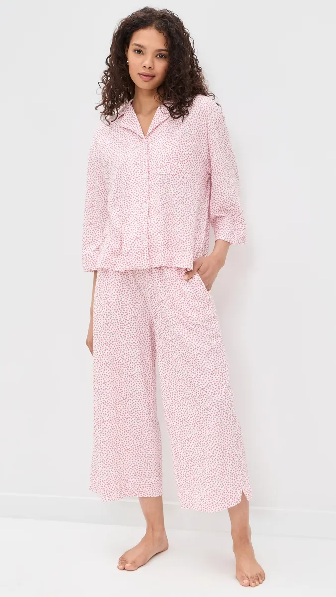 Petite Plume Olivia Wide Leg Pajamas Set | Thumbnail 2