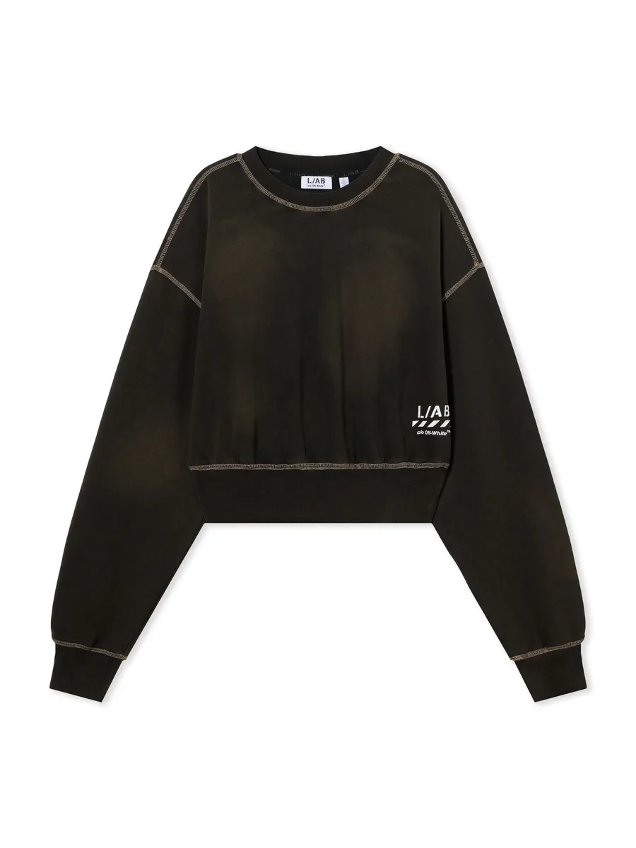 Off-White L/AB Crop Crewneck Sweatshirt | Thumbnail 2 Off-White L/AB Crop Crewneck Sweatshirt | Thumbnail 2