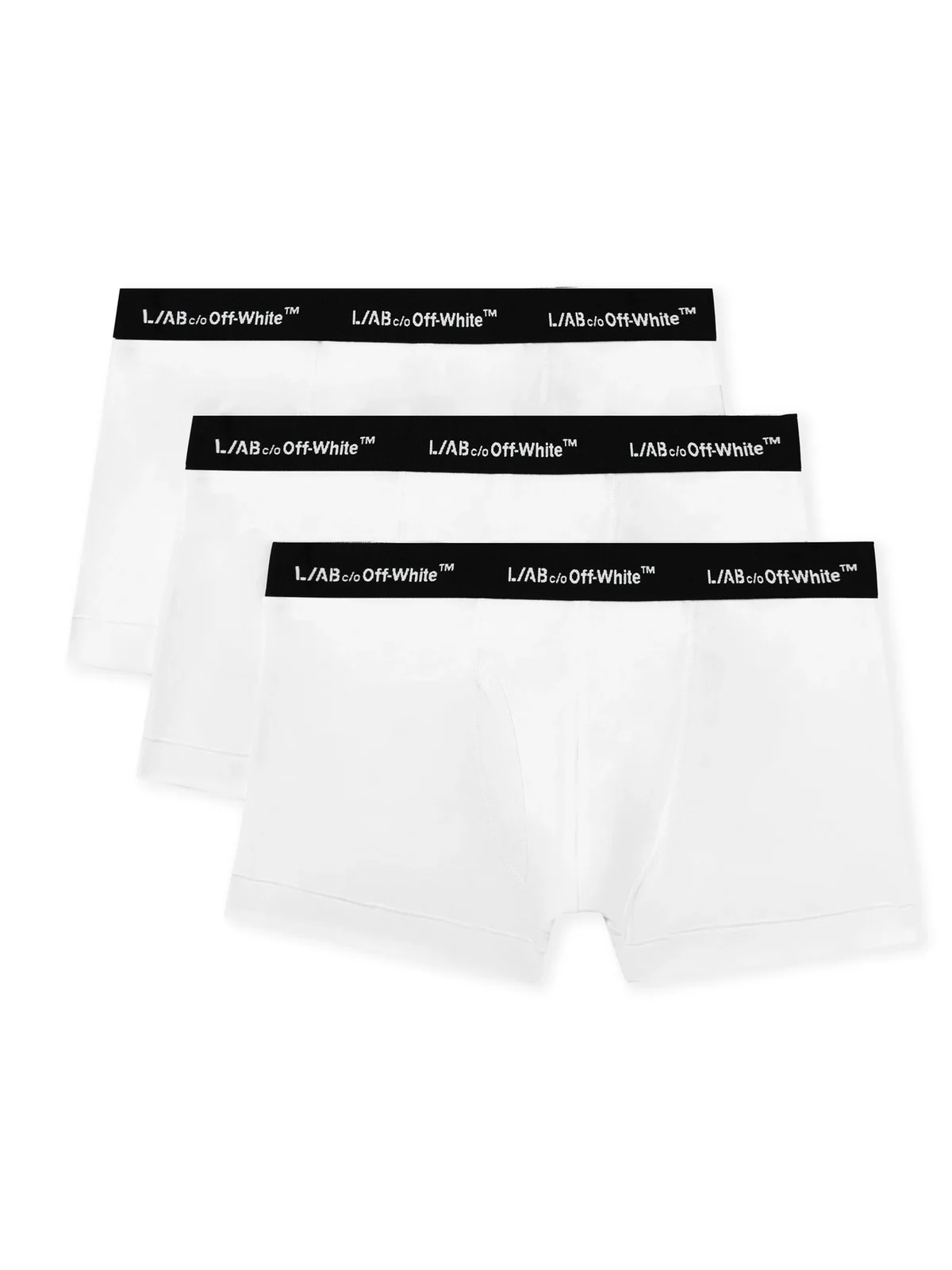 Off-White L/AB Logo Waistband Trunks - 3 Pack