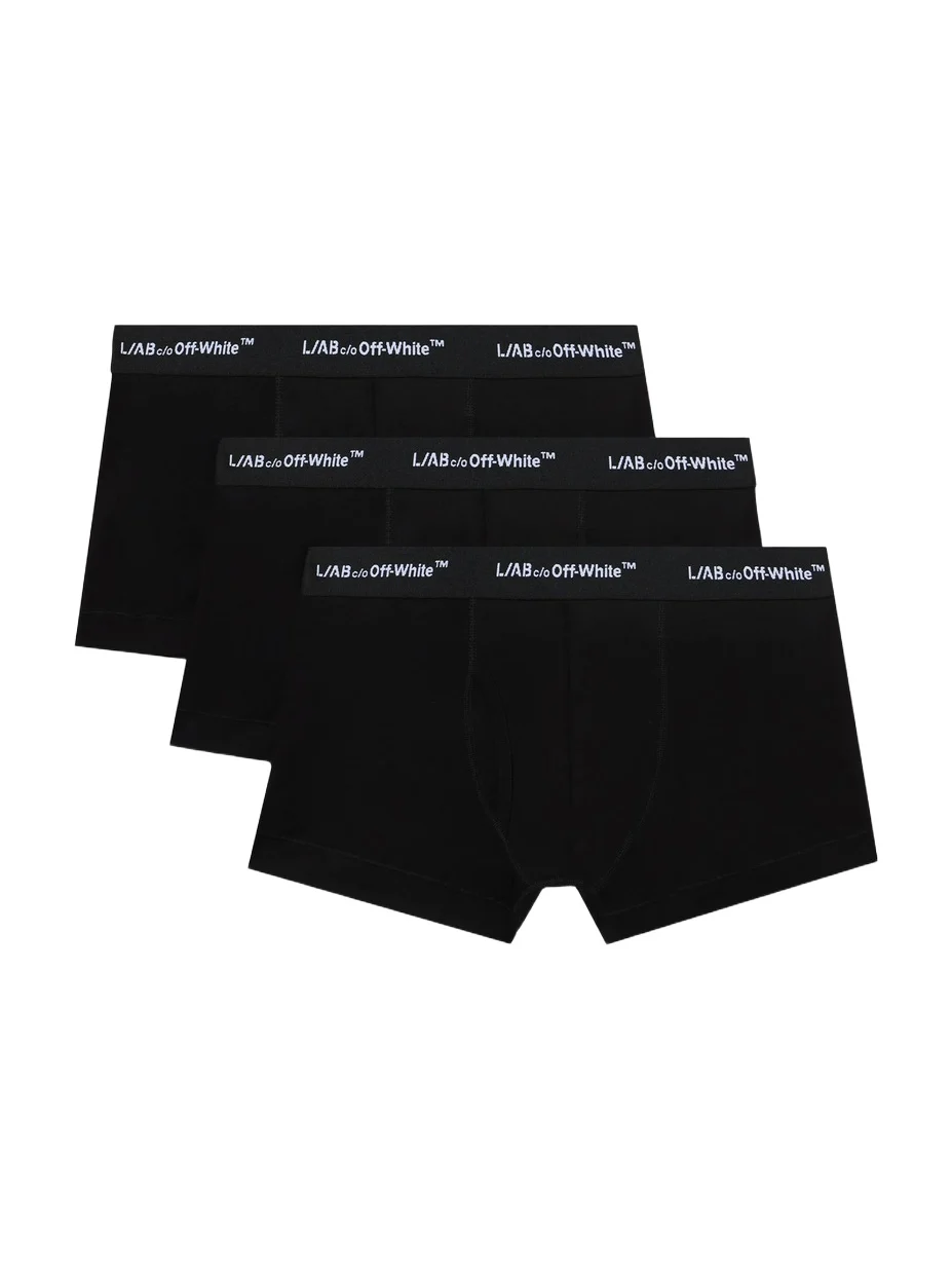 Off-White L/AB Logo Waistband Trunks - 3 Pack