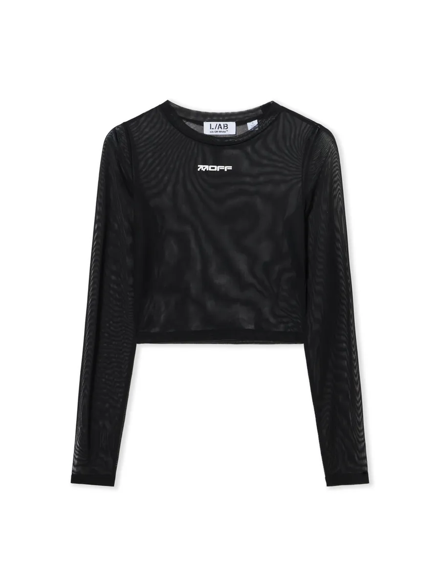 Off-White L/AB Fitted Crop Top | Thumbnail 2 Off-White L/AB Fitted Crop Top | Thumbnail 2