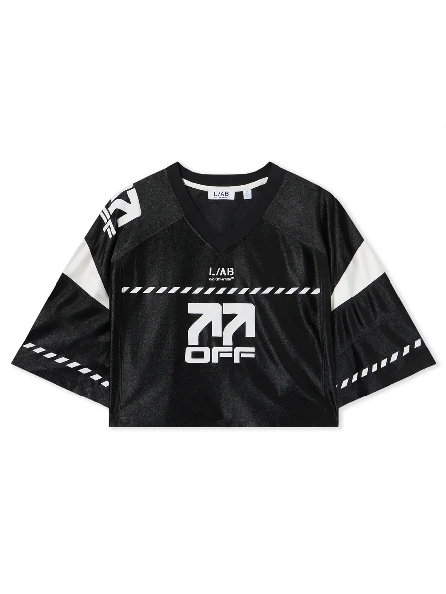 Off-White L/AB Crop Jersey Top | Thumbnail 2 Off-White L/AB Crop Jersey Top | Thumbnail 2