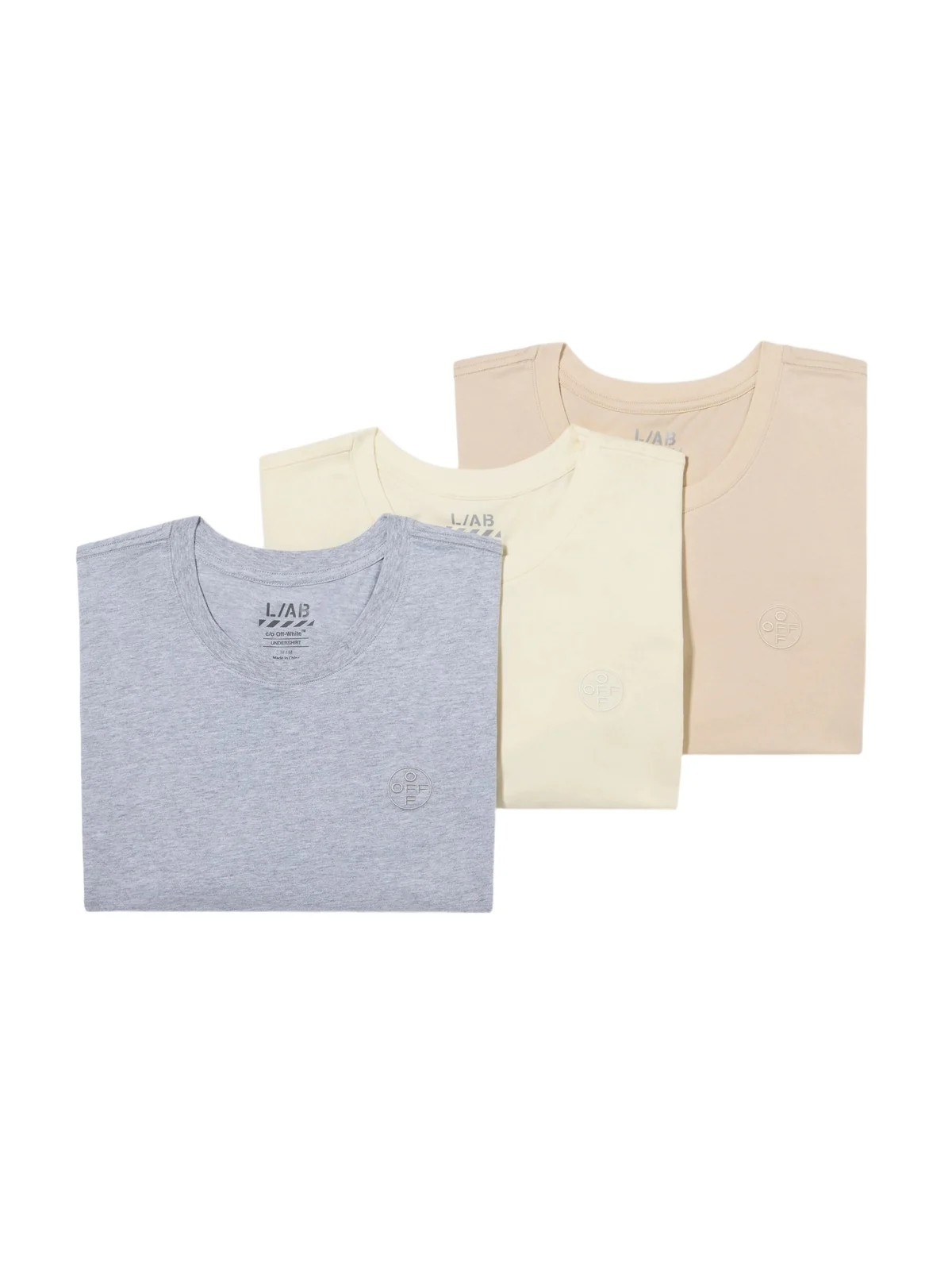 Off-White L/AB Off Logo Undershirts - 3 Pack