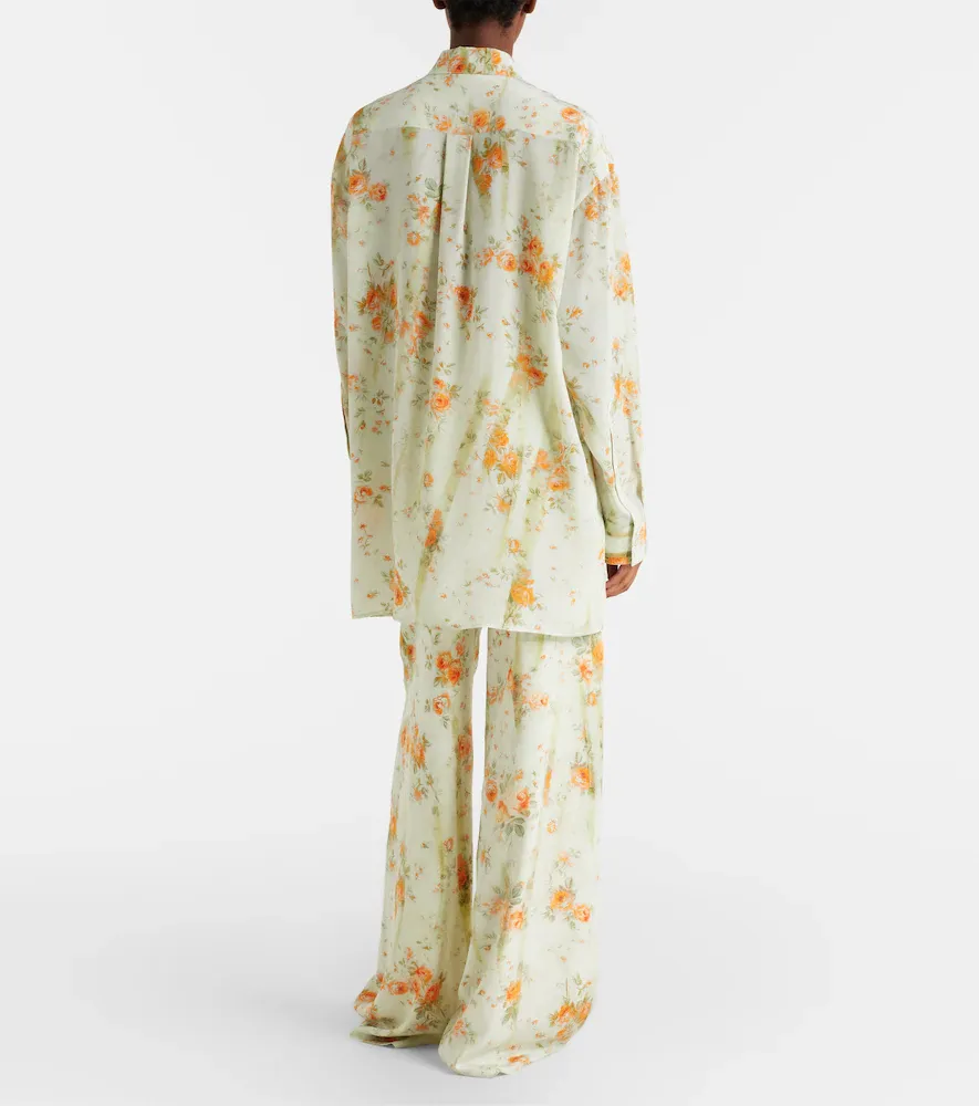 Alexander McQueen Floral silk crêpe de chine pajama pants | Thumbnail 3 Alexander McQueen Floral silk crêpe de chine pajama pants | Thumbnail 3