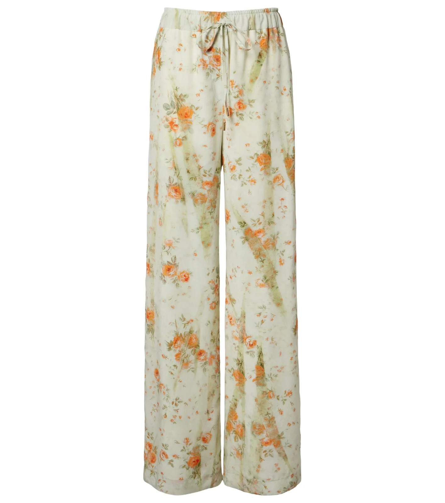 Floral silk crêpe de chine pajama pants Floral silk crêpe de chine pajama pants