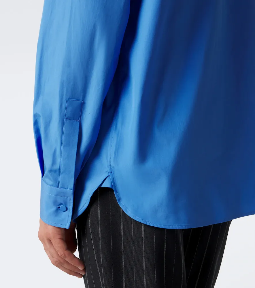 Tom Ford Leather-trimmed studded cotton poplin shirt | Thumbnail 3