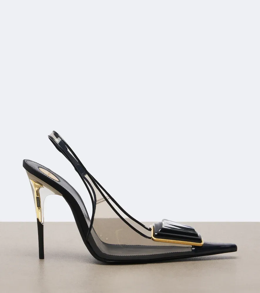 Saint Laurent Sibyl embellished TPU slingback pumps | Thumbnail 4 Saint Laurent Sibyl embellished TPU slingback pumps | Thumbnail 4