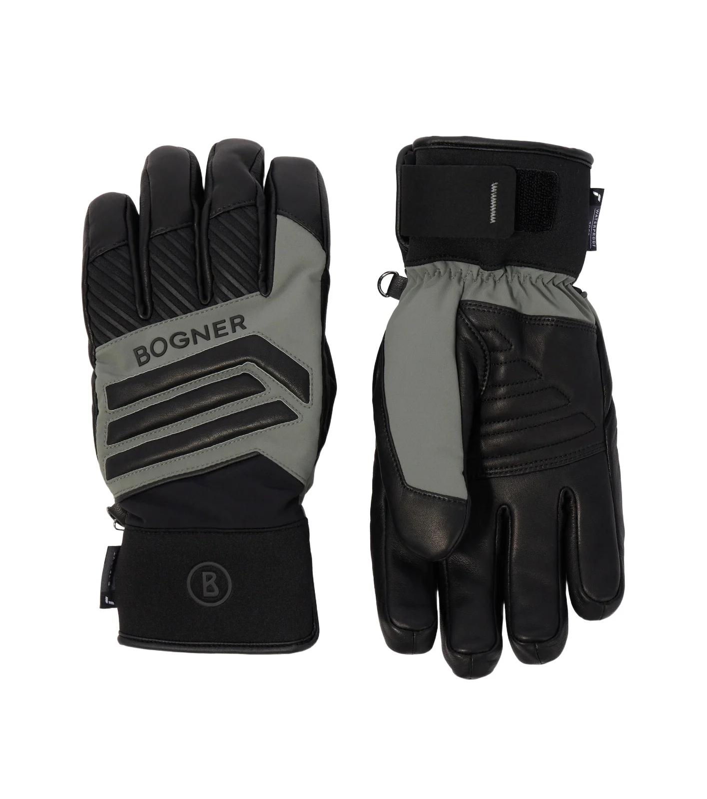 Bogner Alex leather-trimmed ski gloves