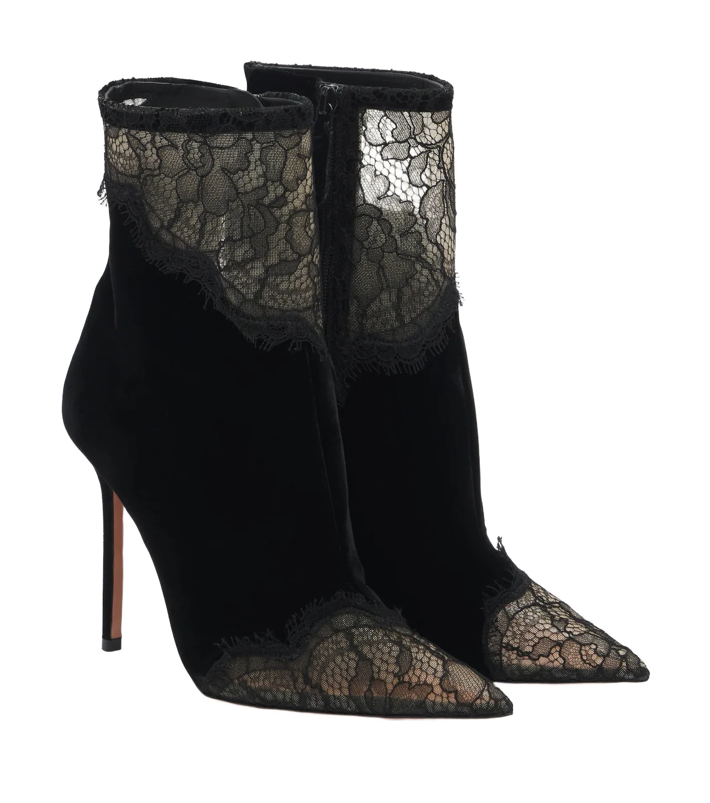 Meadow velvet and lace ankle boots Meadow velvet and lace ankle boots