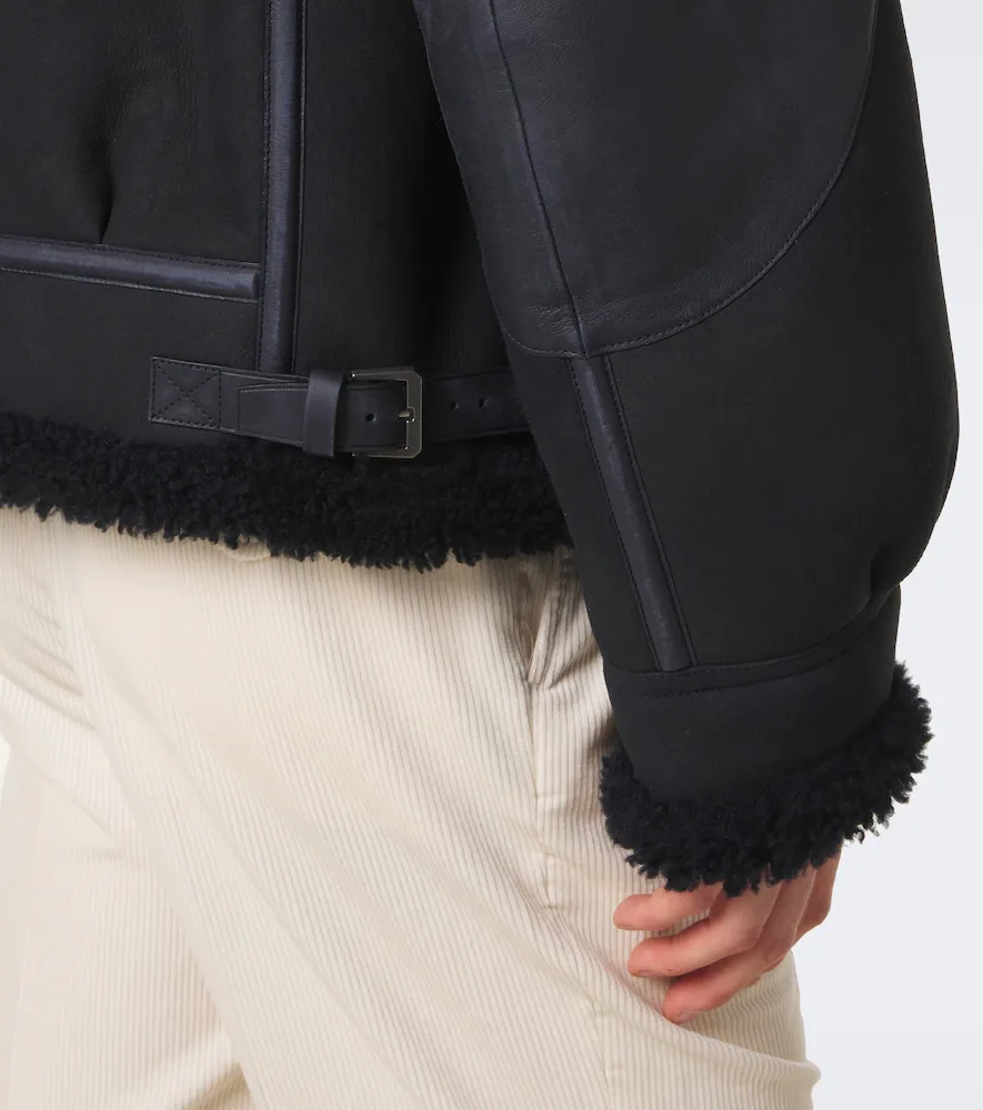 Ralph Lauren Purple Label Lutton shearling-lined leather jacket | Thumbnail 3