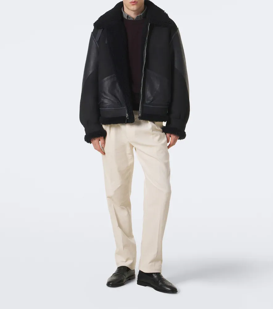 Ralph Lauren Purple Label Lutton shearling-lined leather jacket | Thumbnail 6