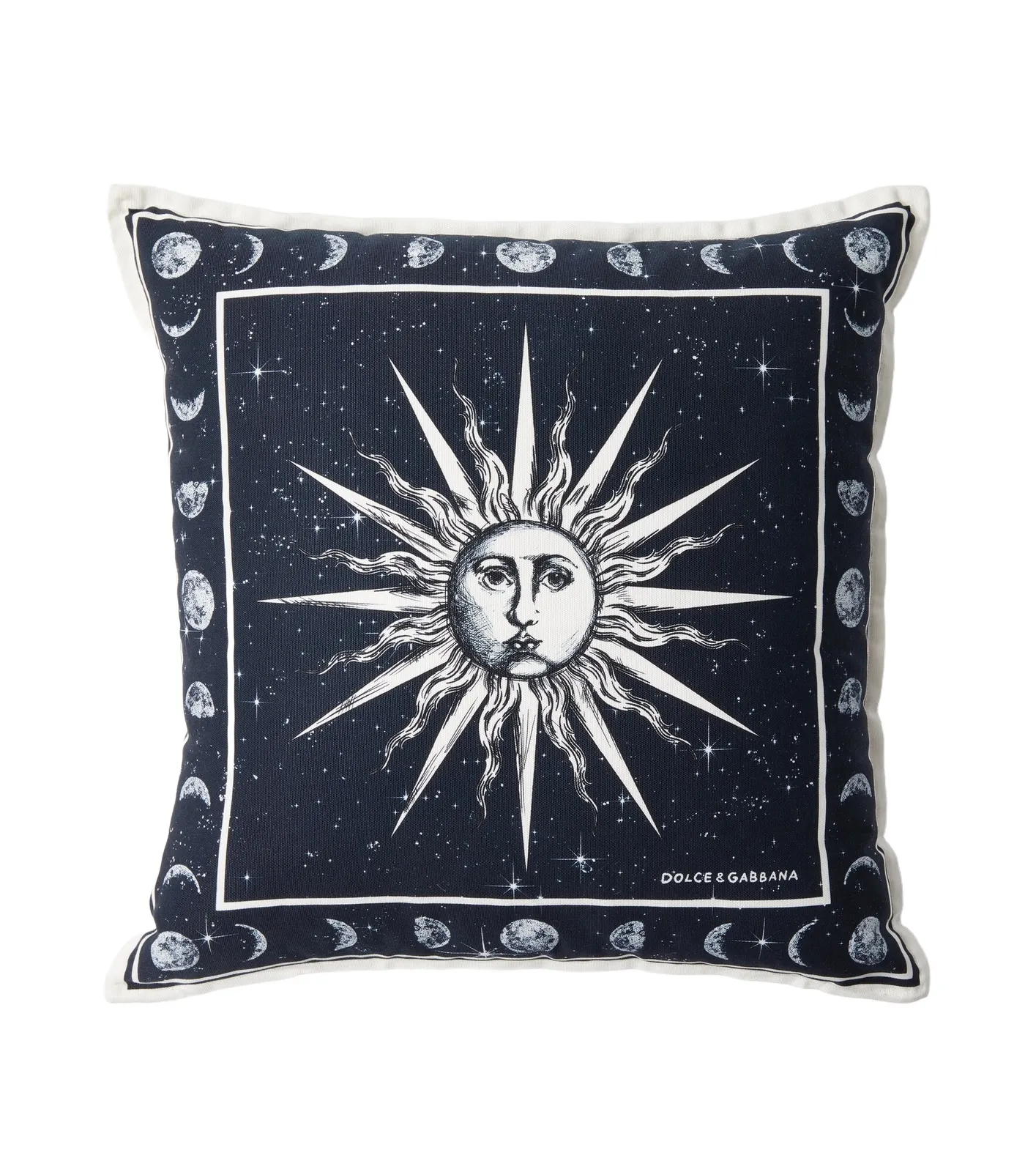 Dolce & Gabbana Casa Zodiaco Small cotton canvas cushion