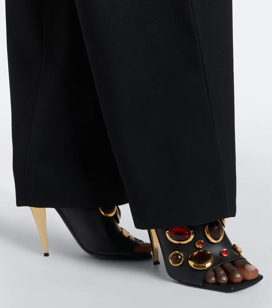 Givenchy Sliced Square embellished leather mules | Thumbnail 2