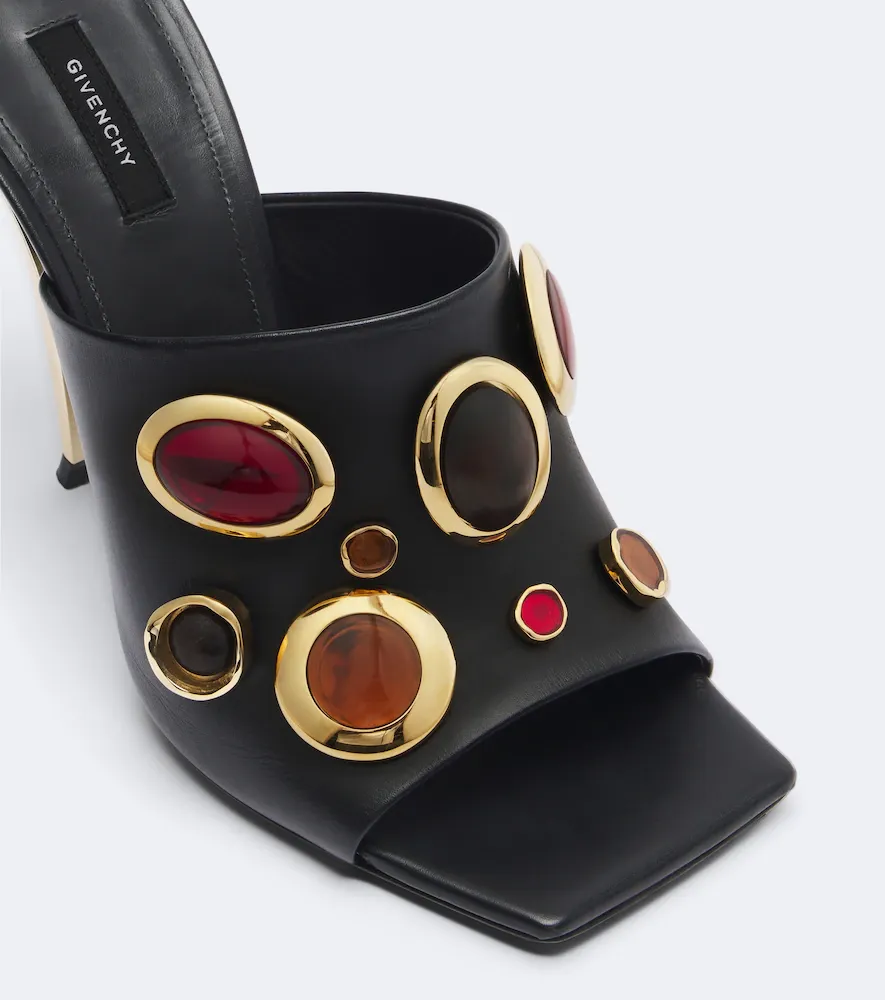 Givenchy Sliced Square embellished leather mules | Thumbnail 4