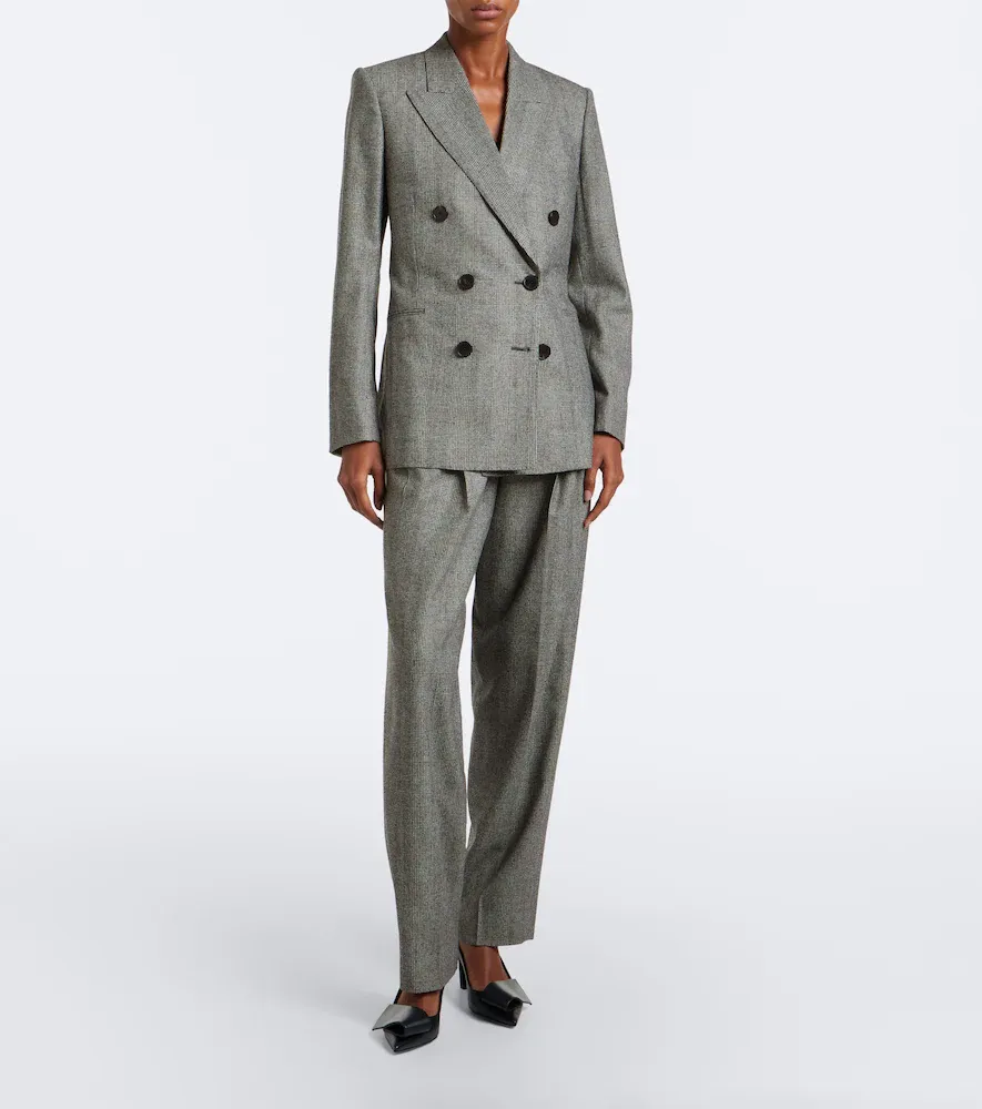 Givenchy Prince of Wales wool wide-leg pants | Thumbnail 3