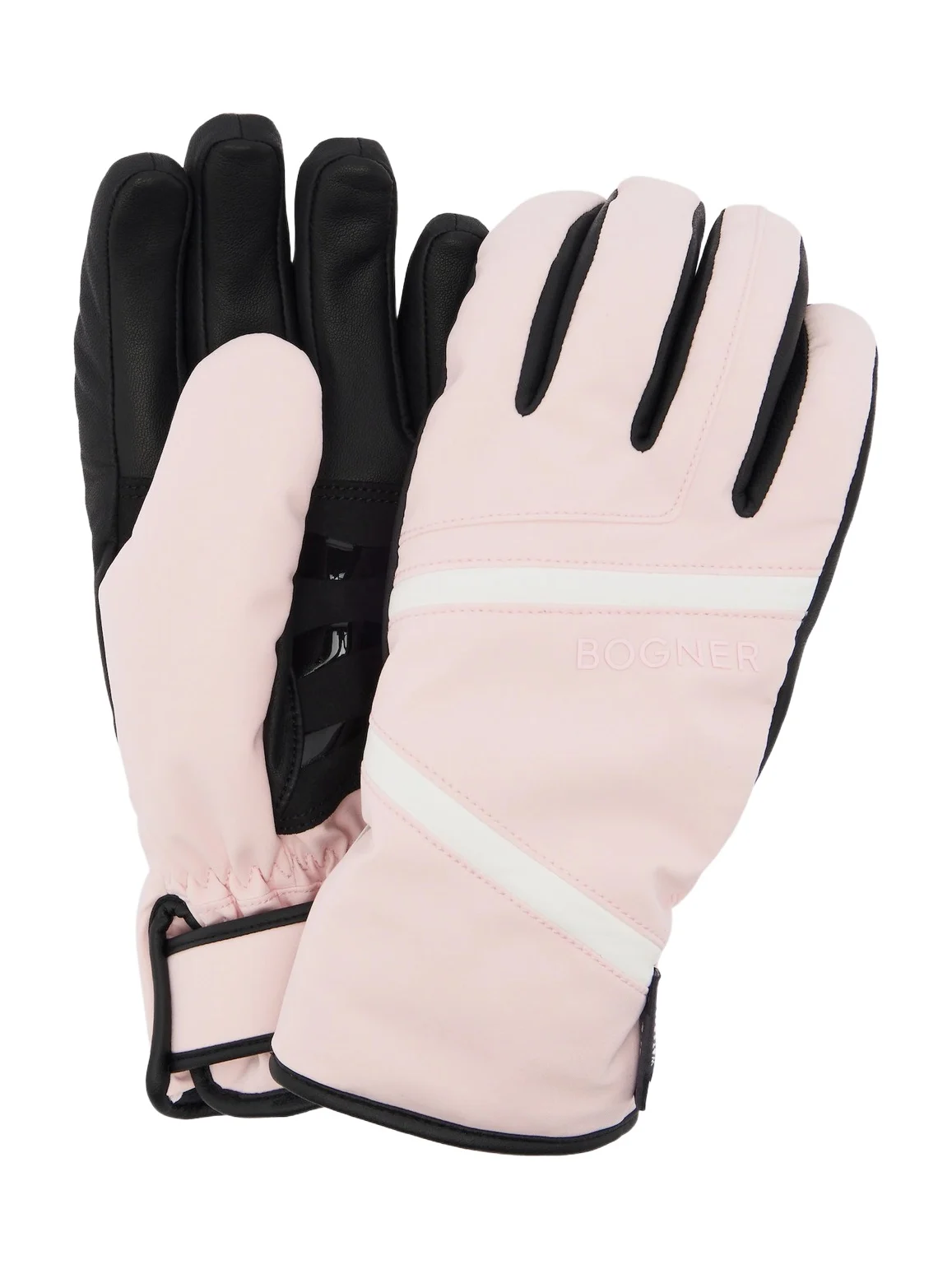 Bogner Hilla leather-trimmed ski gloves