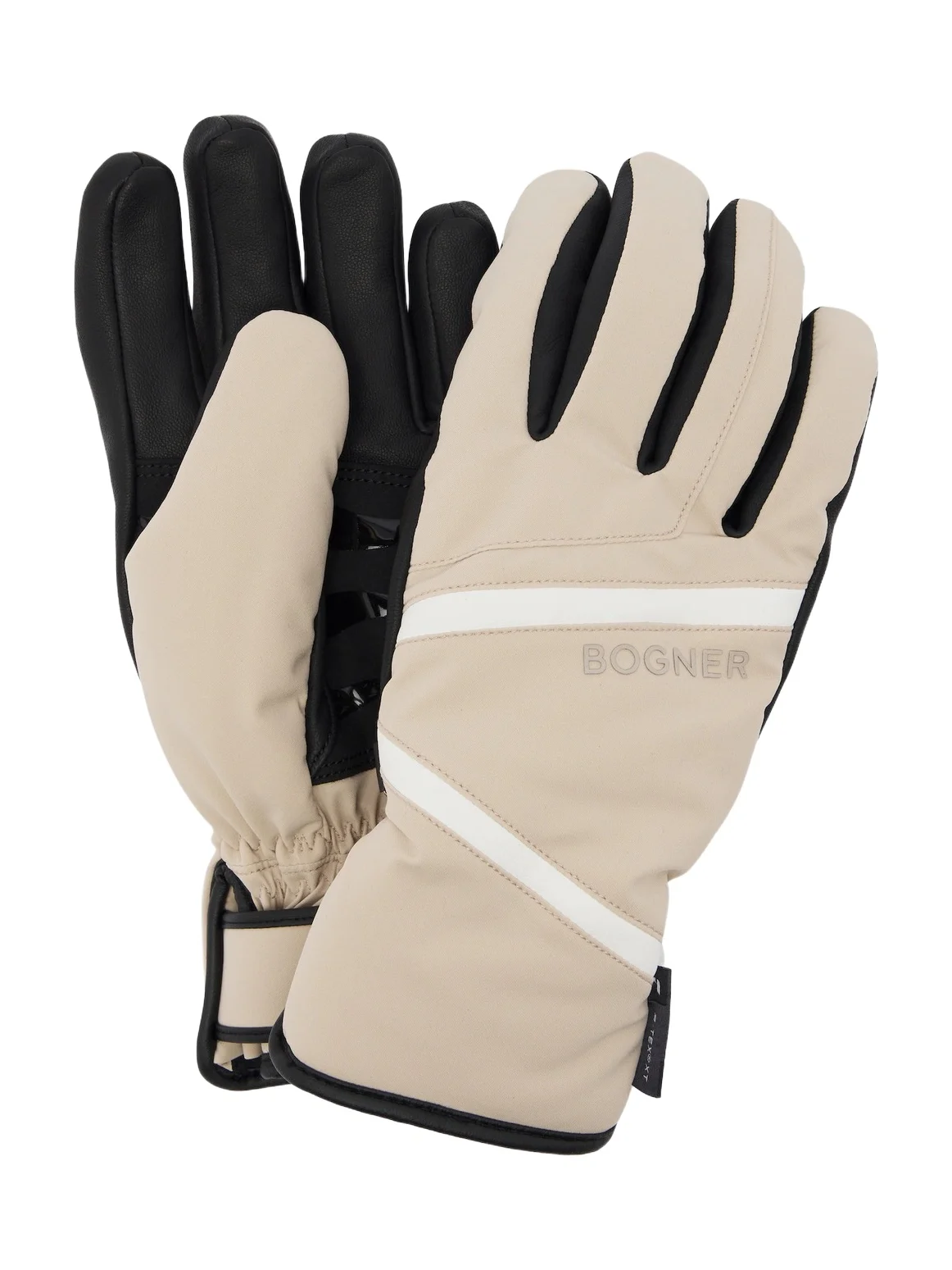 Bogner Hilla leather-trimmed ski gloves