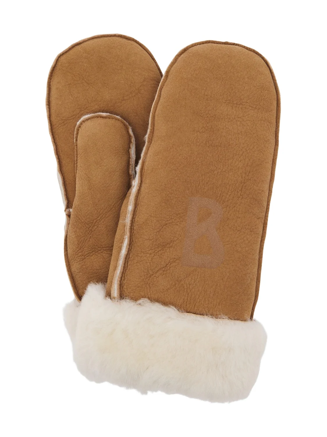 Shearling-lined suede mittens Shearling-lined suede mittens