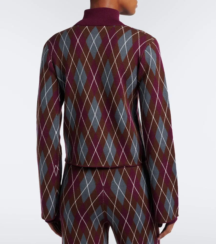 Perfect Moment Argyle wool cardigan | Thumbnail 3 Perfect Moment Argyle wool cardigan | Thumbnail 3