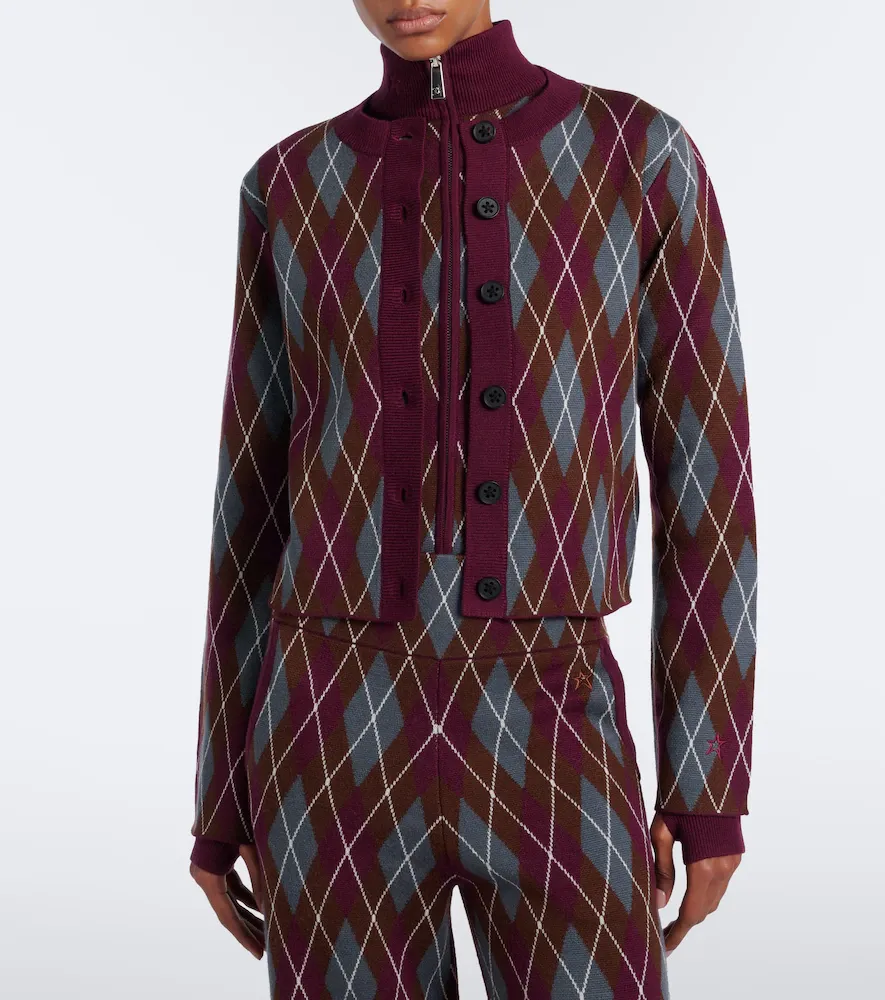 Perfect Moment Argyle wool cardigan | Thumbnail 4 Perfect Moment Argyle wool cardigan | Thumbnail 4