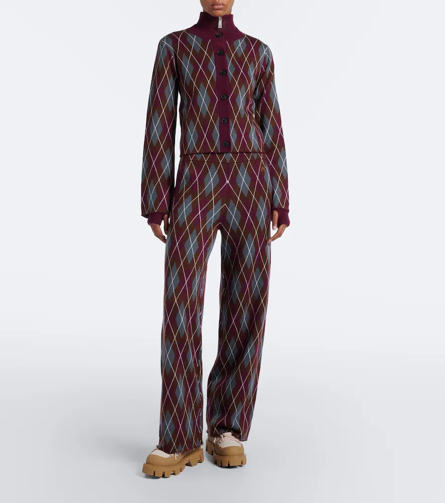Perfect Moment Argyle wool cardigan | Thumbnail 5 Perfect Moment Argyle wool cardigan | Thumbnail 5