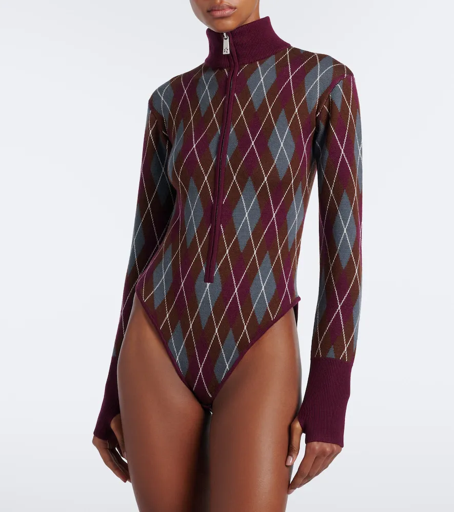 Perfect Moment Argyle wool bodysuit | Thumbnail 6 Perfect Moment Argyle wool bodysuit | Thumbnail 6
