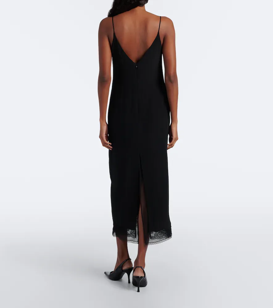 Magda Butrym Lace-trimmed silk velvet slip dress | Thumbnail 5 Magda Butrym Lace-trimmed silk velvet slip dress | Thumbnail 5