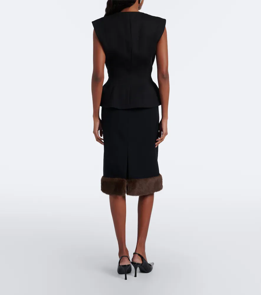 Magda Butrym Wool midi skirt | Thumbnail 2 Magda Butrym Wool midi skirt | Thumbnail 2